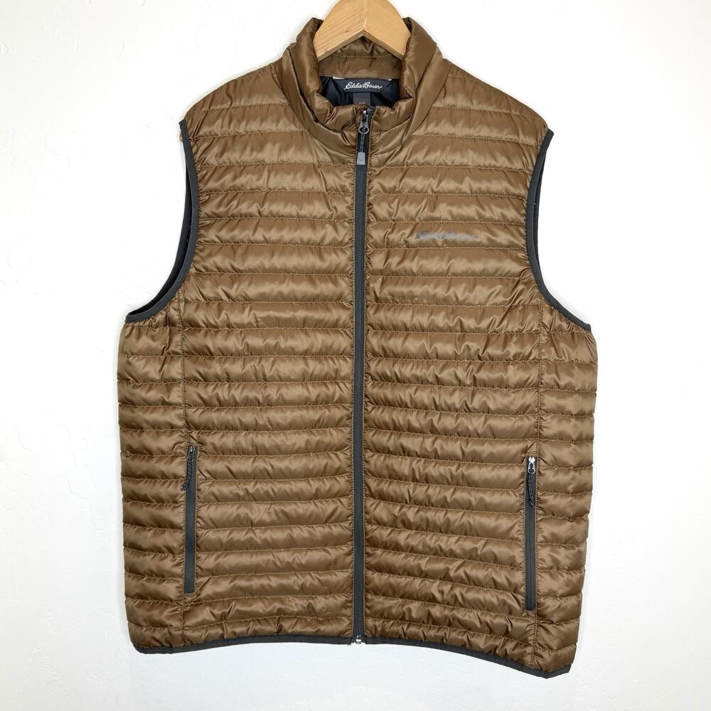 Eddie Bauer EB700 Down Puffer Vest Men’s Large Brown